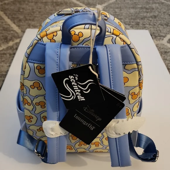 Loungefly Disney Mickey Mouse Breakfast Waffle Scented Backpack. NWT - Picture 5 of 14